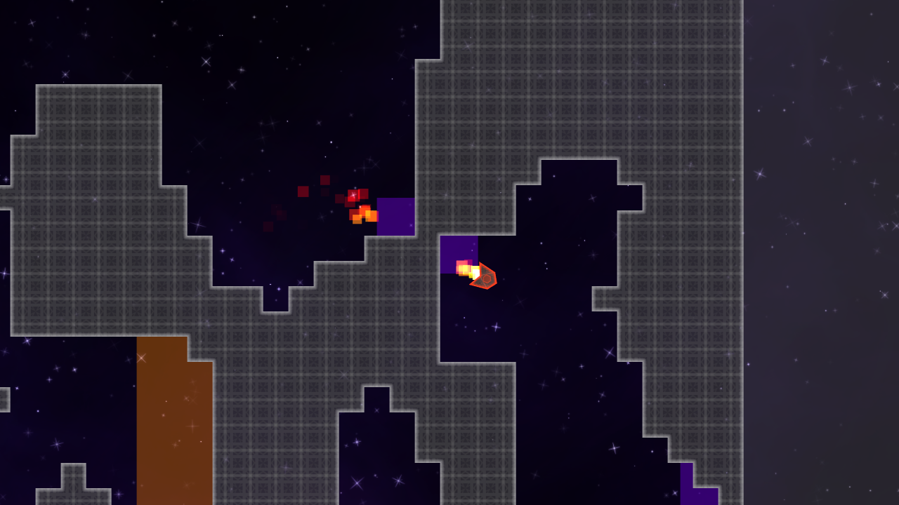 Red player after teleporting through a portal.