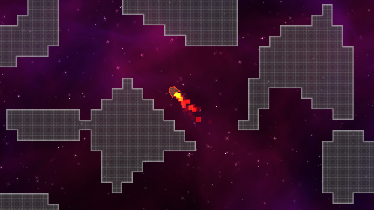 Spaceships game containing one red player.